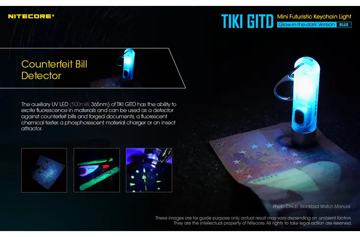 Nitecore TIKI GITD OSRAM P8 LED Rechargeable Keychain Flashlight — 2 models - view 9